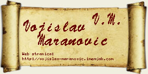 Vojislav Maranović vizit kartica